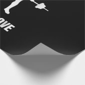 Mens Weightlifter Barbell Training Outfit Geschenkpapier (Ecke)