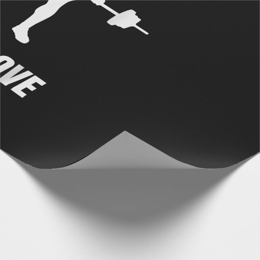 Mens Weightlifter Barbell Training Outfit Geschenkpapier (Ecke)