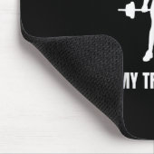 Mens Weightlifter Barbell Training Outfit Mousepad (Ecke)