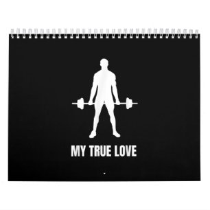 Mens Weightlifter Barbell Training Trainingsoutfit Kalender