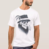 Mens weißer alter Schädel T-Shirt (Vorderseite)