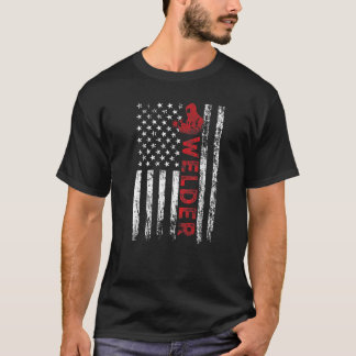 Mens Welder American US Flag Patriotic Welding Fat T-Shirt