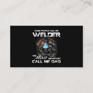Mens Welder Vater der wichtigste nennt mich Vater Visitenkarte