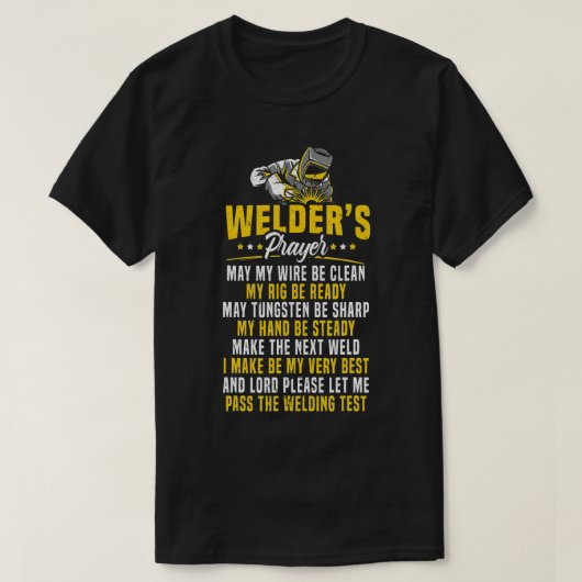 Mens Welders Prayer Welder Welding T-Shirt (Design vorne)