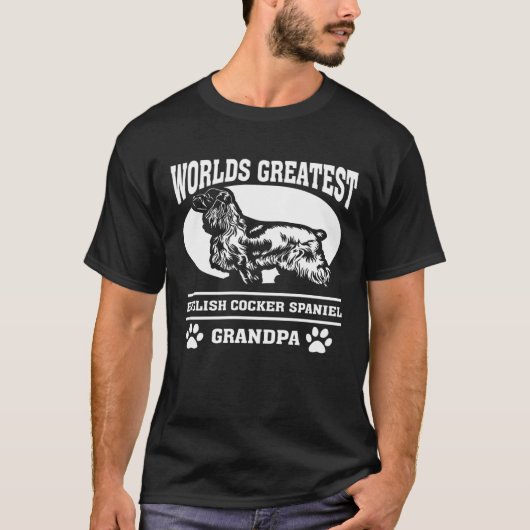 Mens Weltbest English Cocker Spaniel Grandp T-Shirt (Vorderseite)