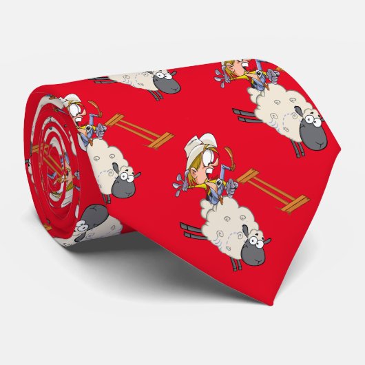 Mens Western Mutton Bustin Rodeo Neck Tie Krawatte (Gerollt)