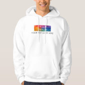 Mens White Hoodie Fügen Sie hier Ihren Text für da (Vorderseite)
