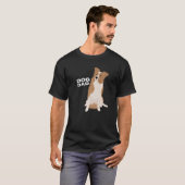 Mens White & Red Merle Border Collie Dog Vater Man T-Shirt (Vorne ganz)