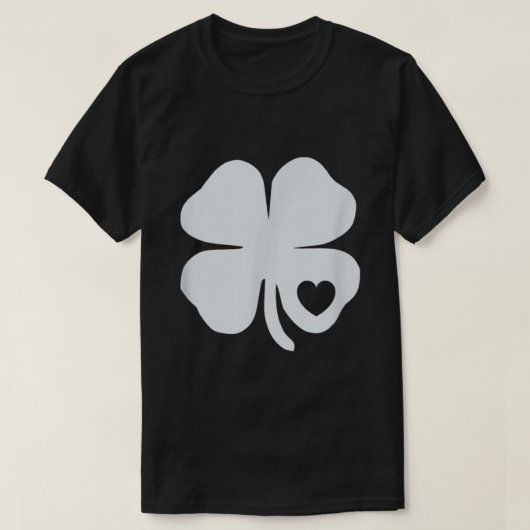 Mens White Shamrock Heart Irish St Patricks Day Gi T-Shirt (Design vorne)