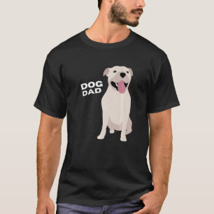 Mens White Staffordshire Bull Terrier Dog Vater Ma T-Shirt