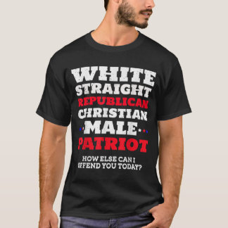 Mens White Straight Republikanischer Christlicher  T-Shirt