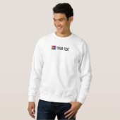 Mens White Sweatshirt Template hinzufügen Bildtext (Vorne ganz)