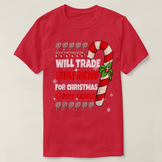Mens wird Freundin gegen Weihnachtscreme verkaufen T-Shirt (Design vorne)