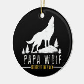 Mens Wolf Pack Vater Papa Wolf für Vater Keramik Ornament (Links)
