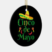 Mens Women Cinco De Mayo Sombrero Hat mexican Keramik Ornament (Rechts)
