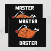 Mens Women Master Baster Funny Turkey Baster Danke (Vorne/Hinten)