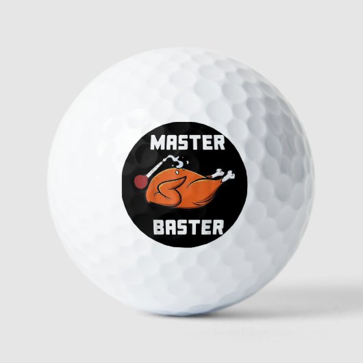 Mens Women Master Baster Funny Turkey Baster Danke Golfball (Vorderseite)