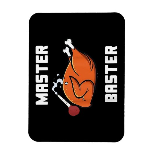 Mens Women Master Baster Funny Turkey Baster Danke Magnet (Vertikal)