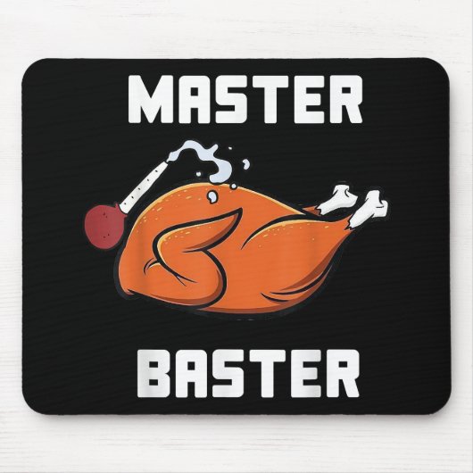 Mens Women Master Baster Funny Turkey Baster Danke Mousepad (Vorne)