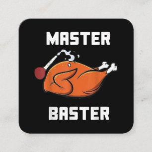 Mens Women Master Baster Funny Turkey Baster Danke Quadratische Visitenkarte