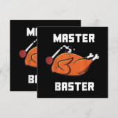 Mens Women Master Baster Funny Turkey Baster Danke Save The Date (Vorne/Hinten)