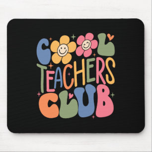 Mens Women Teacher Cool Teacher Club Zurück in die Mousepad