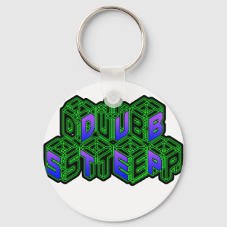 Mens Womens 3D Neon Cubes Logo DUBSTEP Schlüsselanhänger