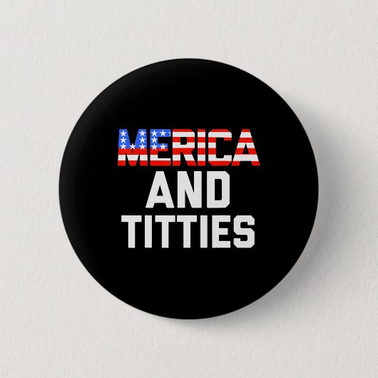 Mens Womens 4. Juli Geschenk - Funny Merica Button (Vorderseite)
