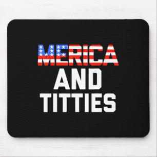 Mens Womens 4. Juli Geschenk - Funny Merica Mousepad