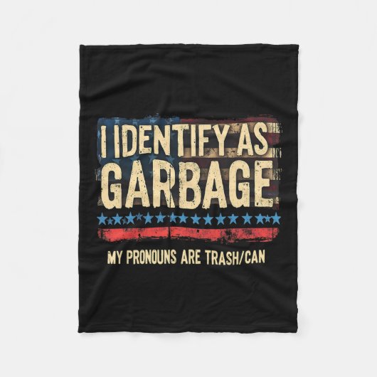 Mens Womens, die ich als Garbyge Funny Trump Tras Fleecedecke (Vorderseite)