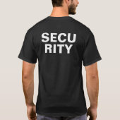 Mens Womens Front & Back Print Unisex Security T-Shirt (Rückseite)