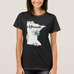Mens Womens Kids Minnesota Zuhause Staat Map Pride T-Shirt
