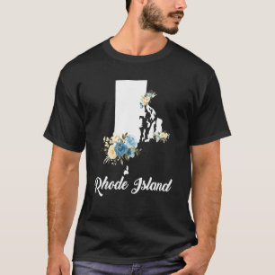 Mens Womens Kids Rhode Island Zuhause Staat Map Fl T-Shirt