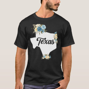 Mens Womens Kids Texas Zuhause Staat Karte Blume T-Shirt