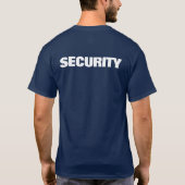 Mens Womens Unisex Security Navy Blau doppelseitig T-Shirt (Rückseite)