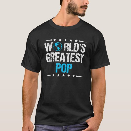 Mens World Bester Pop T Shirt (Vorderseite)