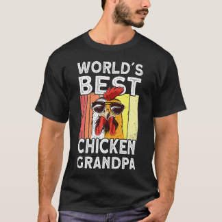 Mens Worlds Best Chicken Grandpa Bauer Rooster H T-Shirt