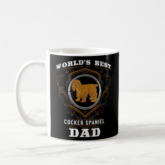 Mens World's Best Cocker Spaniel Vater Hunde Zucht Kaffeetasse (Links)