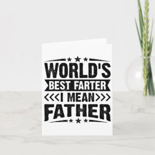 Mens Worlds Best Farter I Gemein Vatervater Day Karte