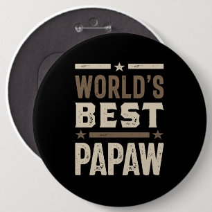 Mens World's Best Papaw Grandpa-Geschenk Button