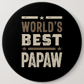 Mens World's Best Papaw Grandpa-Geschenk Button (Vorderseite)