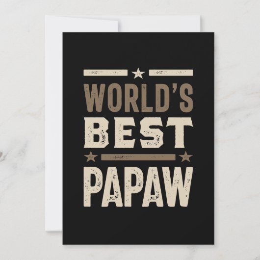 Mens World's Best Papaw Grandpa-Geschenk Dankeskarte (Vorderseite)