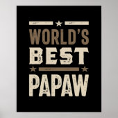 Mens World's Best Papaw Grandpa-Geschenk Poster (Vorne)