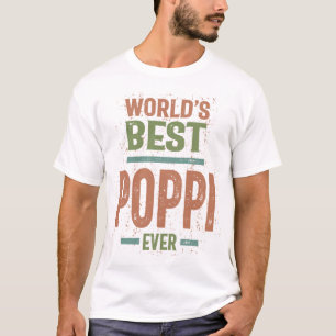 Mens World's Best Poppi überhaupt   Vater und Groß T-Shirt