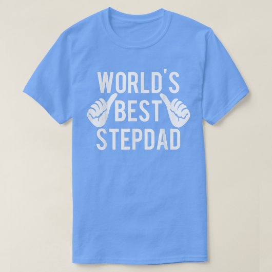 Mens World's Best Step Vater T Shirt - Great Fathe (Design vorne)