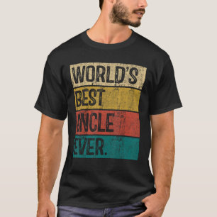Mens World's Best Uncle Ever Vintager Vater Vater T-Shirt