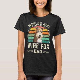 Mens Worlds Best Wire Fox Terrier Vater Vintag Dog T-Shirt