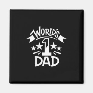 Mens Worlds Nummer 1 Vater Minimal Emblem Vatertag Magnet