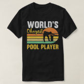 Mens World's OK Pool Player Retro Funny Billi T-Shirt (Design vorne)