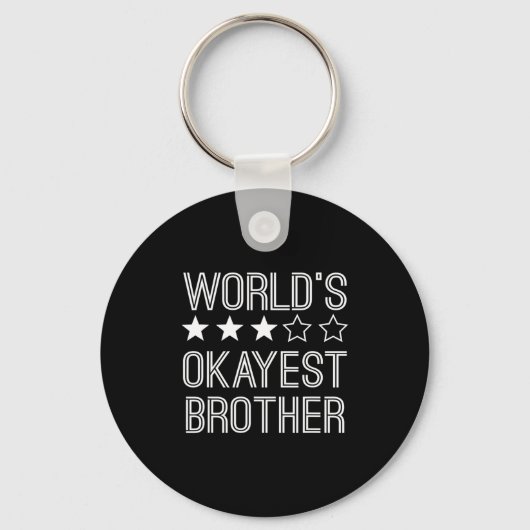 Mens Worlds Okayest Brother Funny Brother  Schlüsselanhänger (Vorderseite)